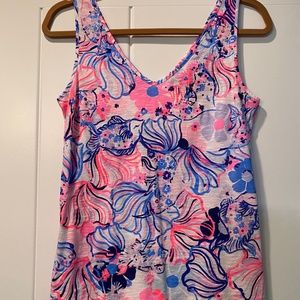 Lilly Pulitzer Gigi Prosecco Pink Make A Splash tank top XS